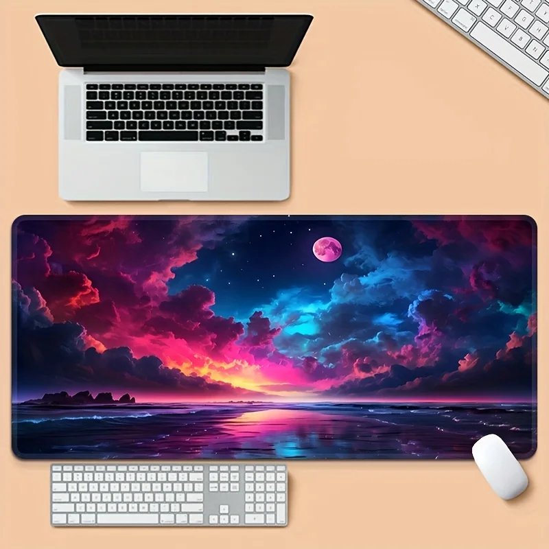 Desktop mouse pad sky sunset colorful rectangular mouse pad natural rubber