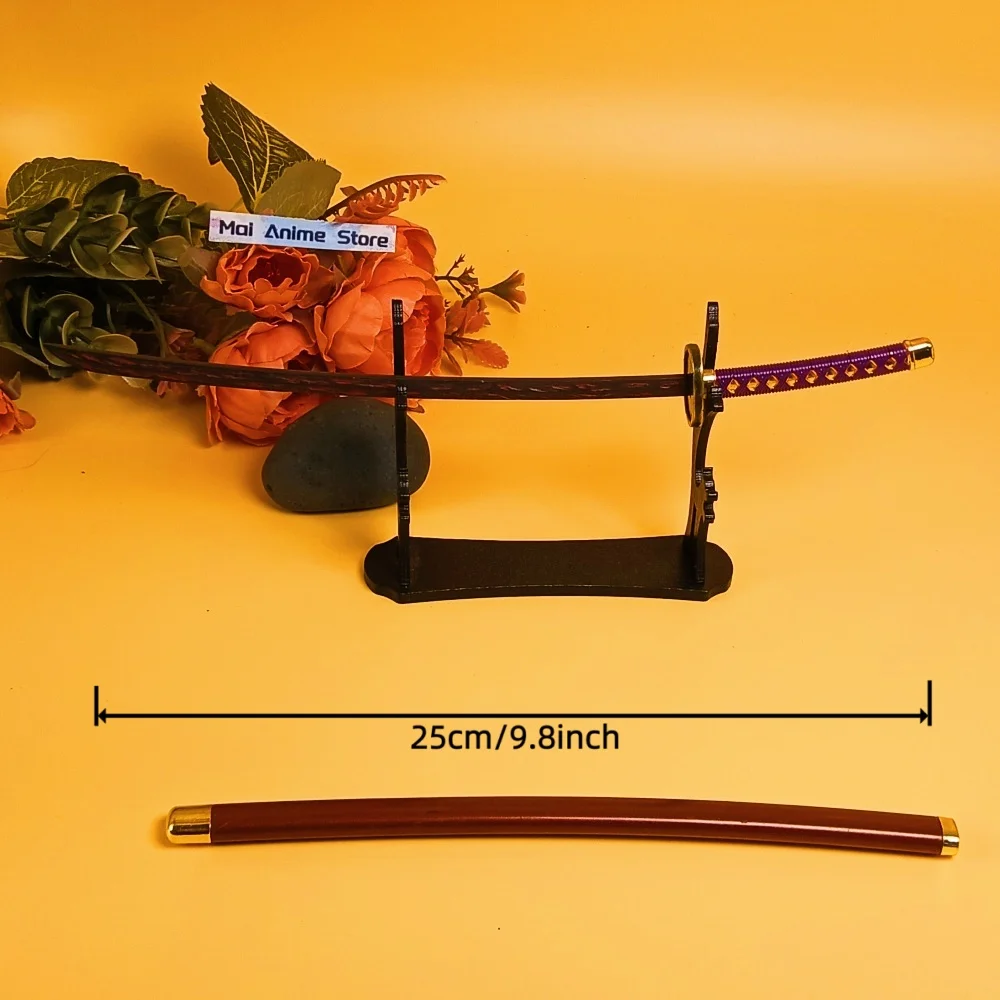 10in أنيمي بليتش Ulquiorra كاتانا الحجم الحقيقي كاتانا الأصلي الساموراي صابر أيزن السيف المعادن النينجا شفرة سكين لعبة غير حادة هدية #4