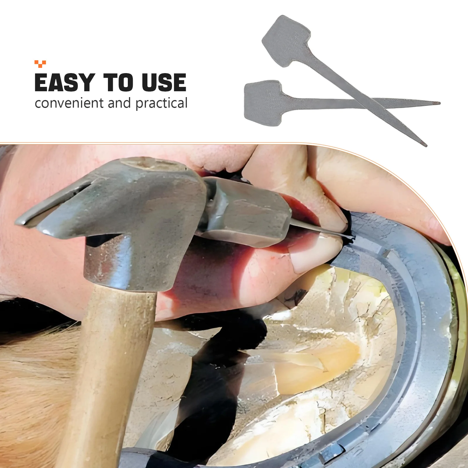 10 قطعة مسامير حدوة الحصان دائم الحديد عالية القوة حافر الأظافر الحصان حذاء المثبتات معدات مستقرة مسمار حدوة الحصان