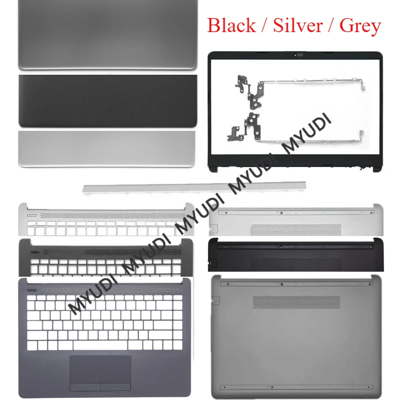 New Shells For HP 240 G8 G9 246 245 G8 G9 14-CF 14-DF LCD Back Cover Front Bezel Hinges Palmrest Bottom Case Silver Grey Black