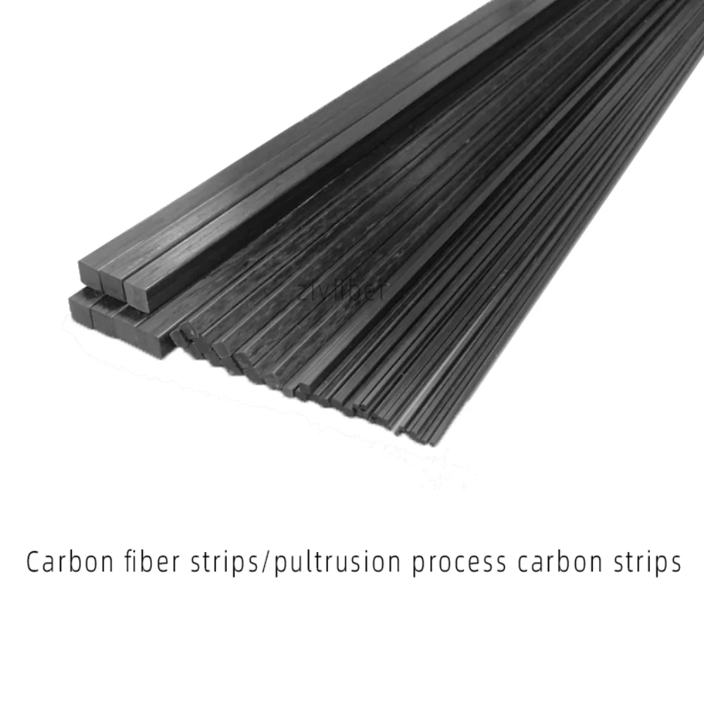 1x6mm/0.5X3mm/1x3mm/1x4mm 500mm Length Carbon Fiber Strip,CRP Strip ,carbon fiber bars, Pultruded Carbon Fiber