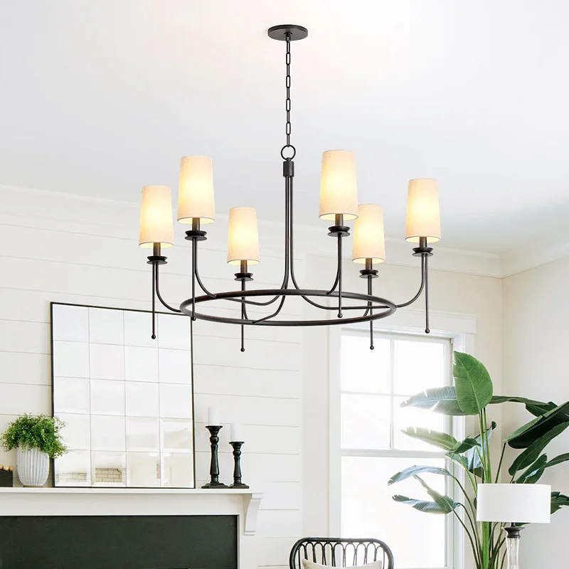 

American retro chandelier living room bedroom room dining room light country bed and breakfast style