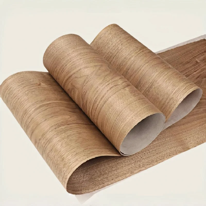 L:250*32cm Natural Light Walnut Wood Veneer for Woodwork Cabinets Door Furniture Interior Decor Wall Paneling Veneer