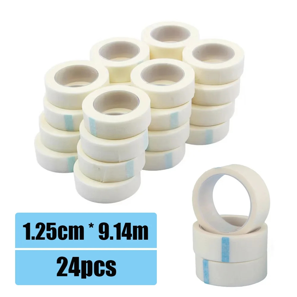 

24 шт. лента для татуировки дышащая нетканая бумажная лента 9 м бумажная лента для наращивания ресниц для накладных ресниц патч ленты для татуировки