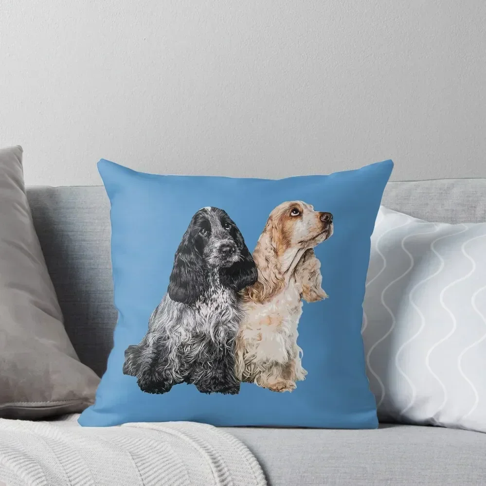 

Cocker Spaniel Blue Roan Orange Roan Cute Puppy Dogs Throw Pillow Sitting Cushion Christmas Pillow Covers pillow