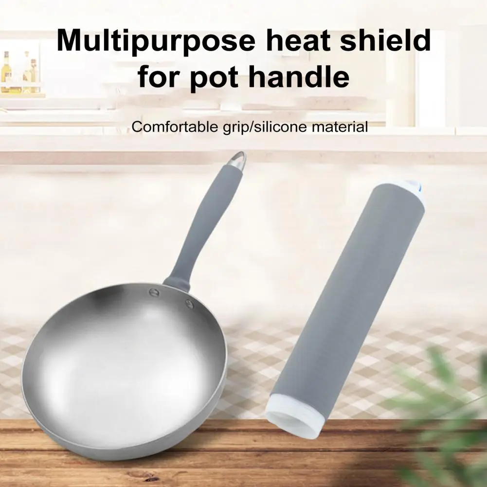 

Elastic Pot Handle Protector Pot Handle Cover Set for Kitchen Heat Insulation Sleeve Holder Protector Easy Install Pot for Home