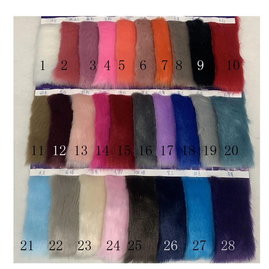 90cm * 160cm Solid Shaggy Faux Fur Fabric Long Pile Fur Costumes Crafts DIY Imitation mink Fur Knit Fabric Sztuczna tkanina