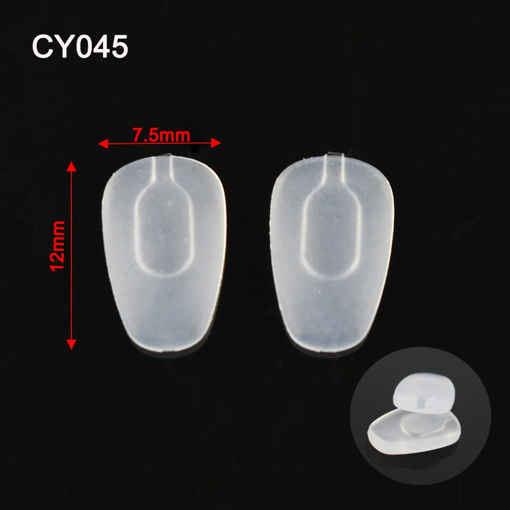 20pcs 2022 New Silicone Glasses Eyeglasses Nose Pads Optical Frame Repair Accessory Part Push In Insert Type Free Shipping