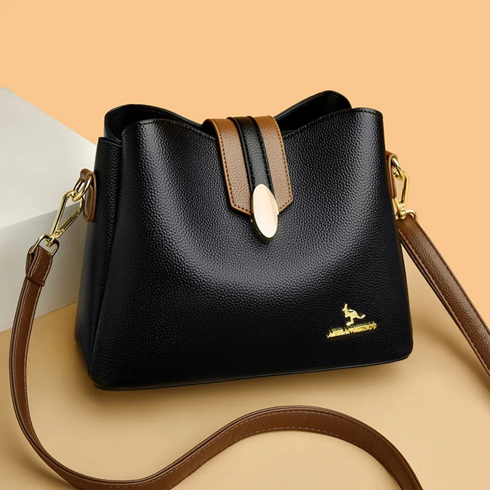 

Сумка-тоут женская кожаная, Роскошный дизайнерский саквояж на плечо, повседневный чемоданчик кросс-боди для работы