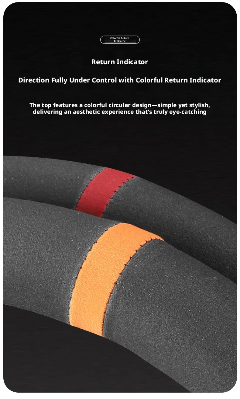 37-38cm Wildleder-Lenkradbezug Aftermarket Double D für Peugeot 3008 5008 508 / 508 SW 408 / 408X Landtrek Auto-Styling – Detail 6