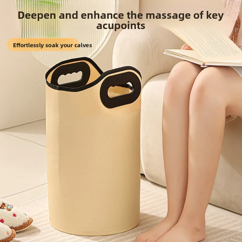 Foldable foot bath tub for home use, deep enough to accommodate the lower legs, portable, easy to store