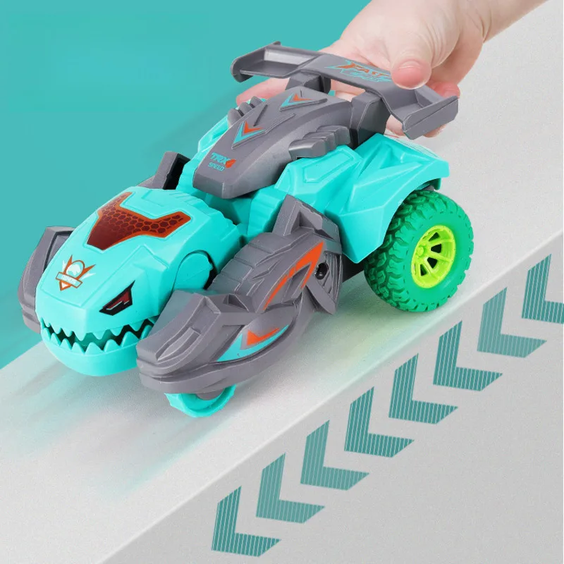 

Collision Dinosaur Transformable Toy Car Crash And Change Inertia Function For Kids Play And Collect