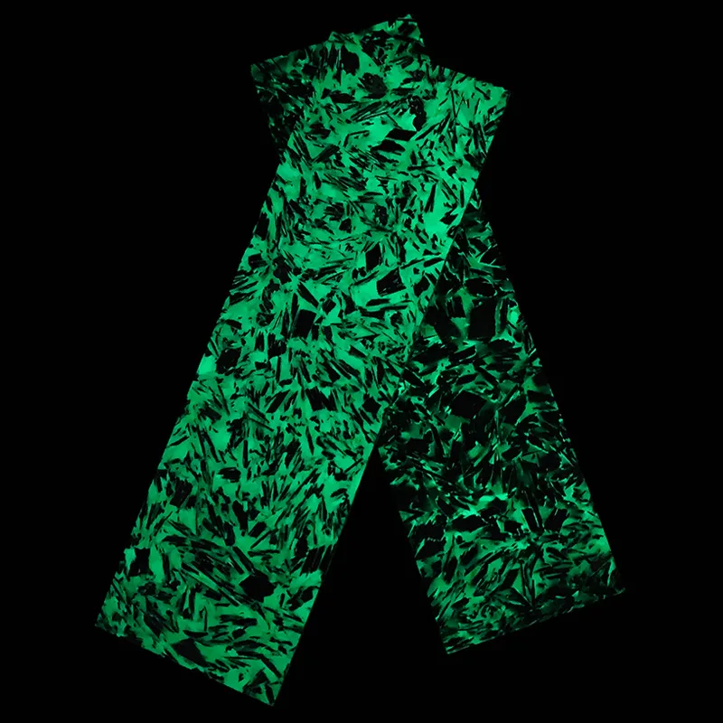 Imagem -02 - Verde Marmorizado cf Carbon Fiber Board Noctilucent Esmagado Material de Resina de Carbono Punho de Mármore Faca Faça Você Mesmo Tamanhos 1pc Preto e
