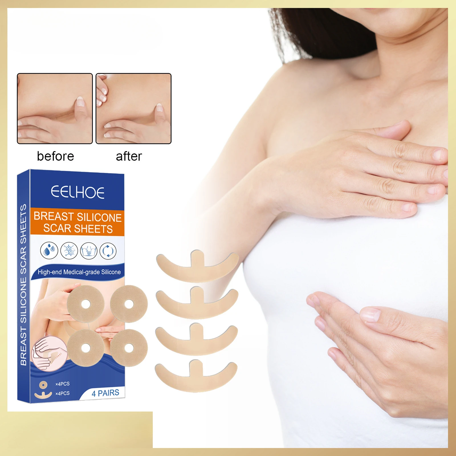 

Пластырь для восстановления шрамов на груди, выцветание, хирургический пластырь от ожогов, шрамов от прыщей, травм, восстанавливающий пластырь для увлажнения кожи, терапия 108로 파스