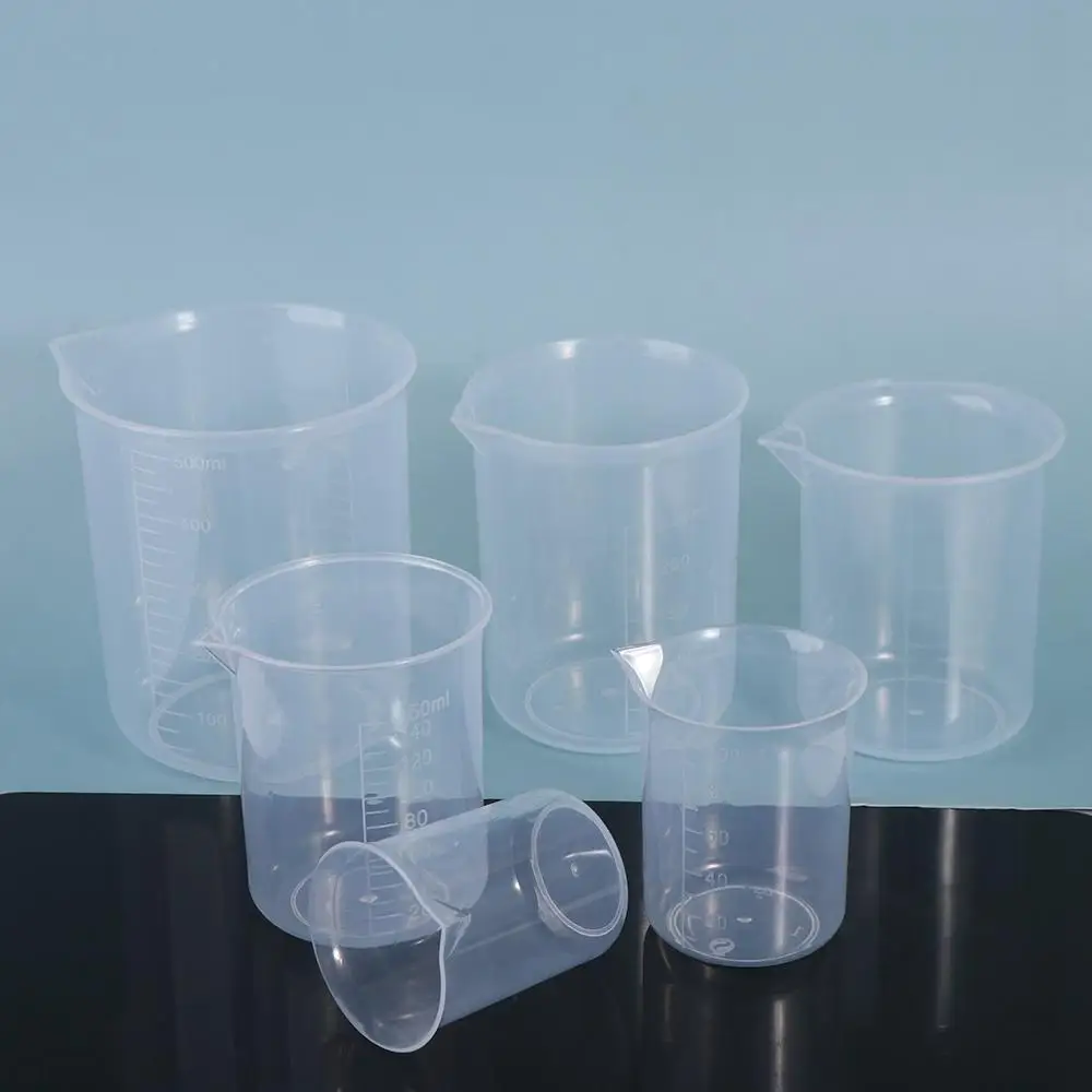 50/100/150/200/250/500/1000ML with Scale Plastic Thickened Stackable Graduated Cylinder Measuring Cup Beaker Mixing Cups