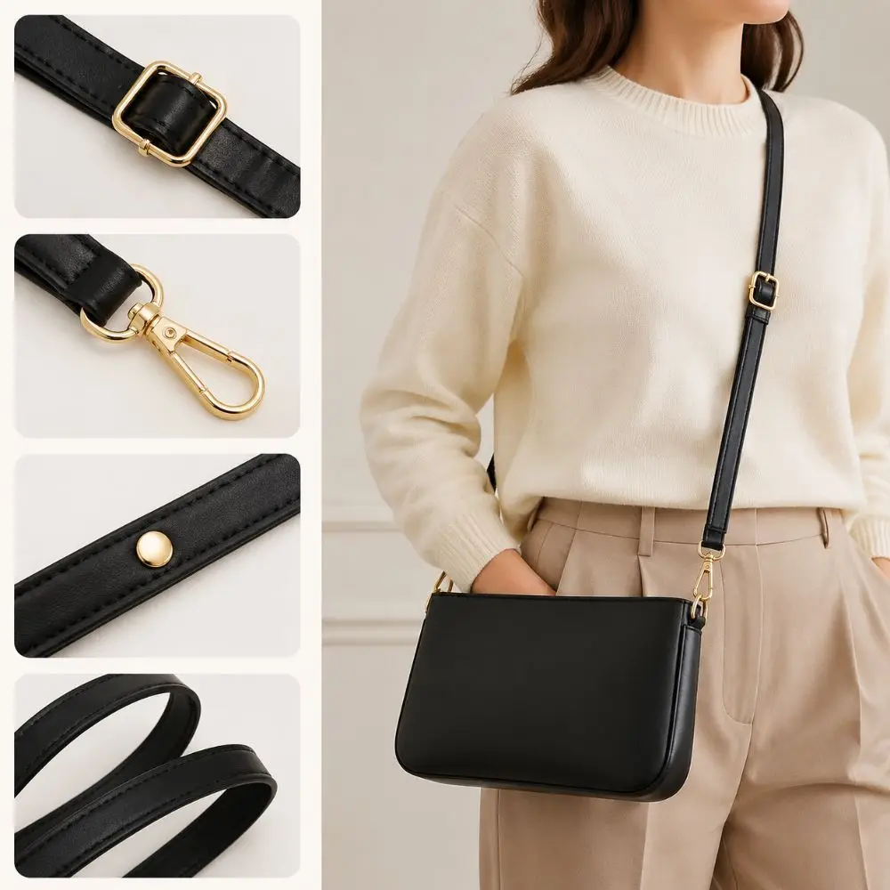 New Fashion 130cm Bag Strap Adjustable Multiple Colors Crossbody Strap Leather Handbag Strap