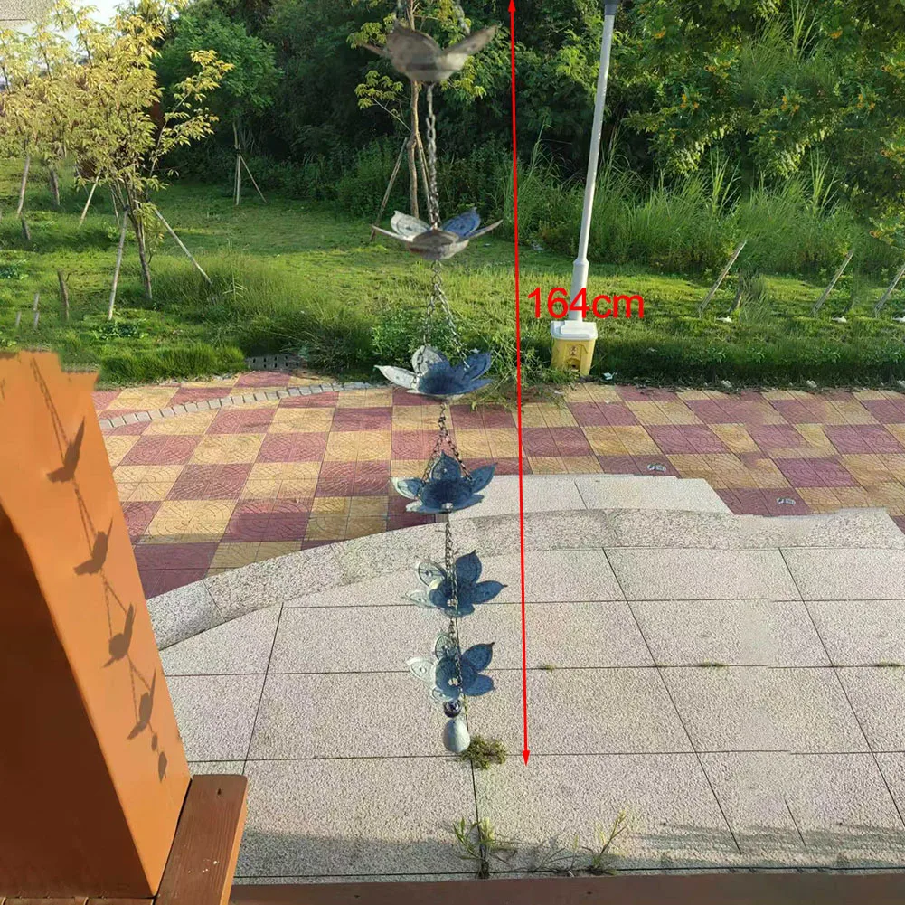 

Наружная декоративная дождевая цепь для контроля воды на крыше, устойчивый к атмосферным воздействиям металлический садовый орнамент, подвесные украшения