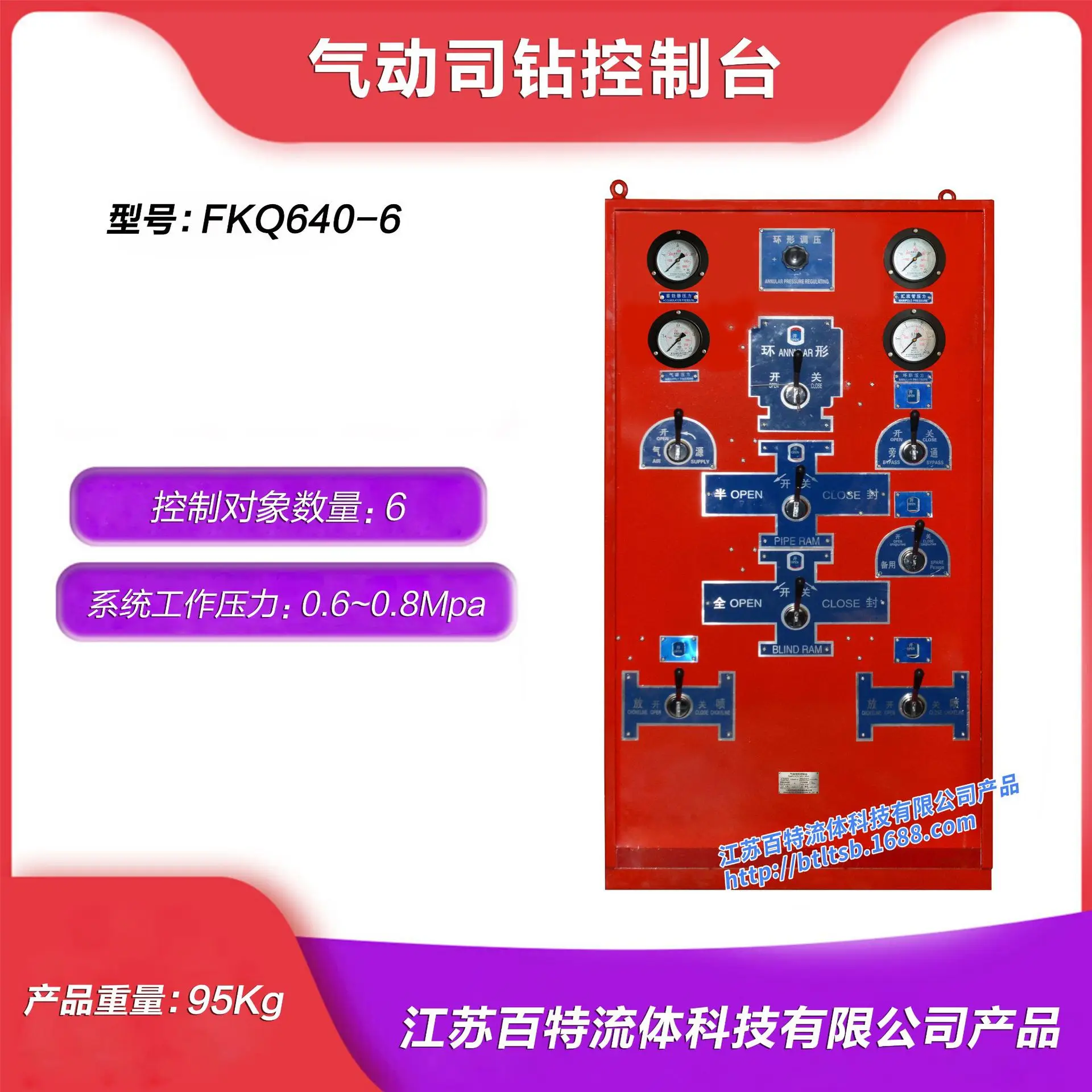 HCY Pneumatic Driller Console (Model: FKQ640-6)