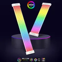 COOLMOON Light Bar 8Pin/24Pin ARGB LED Flexible Light Bar 5V Sync Replacement Multifunctional DIY for Power Supply Unit