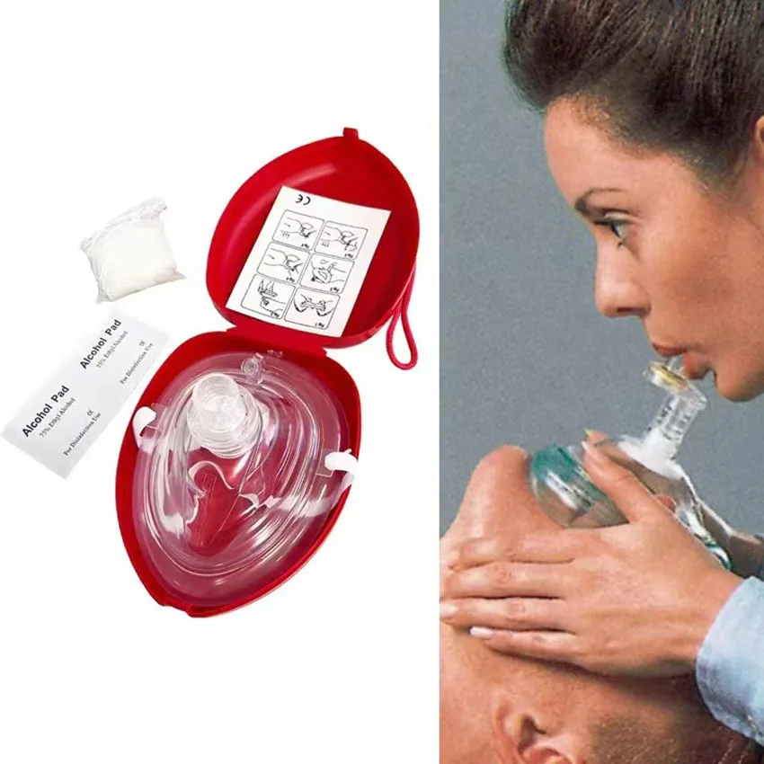 CPR Respiratory Mask CPR Emergency Training Mouth to Mouth Artificial Respirator Rescue Respiratory Mask