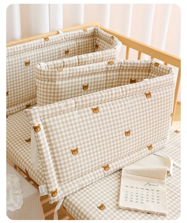 Krippe Bumpe Weiche Reine Baby Bettgitter Wrap Anti-Kollisionsstreifen für Baby Bettgitter Spleißen Bett Schutz Abdeckung Baby Bett Stoßstange – Detail 22
