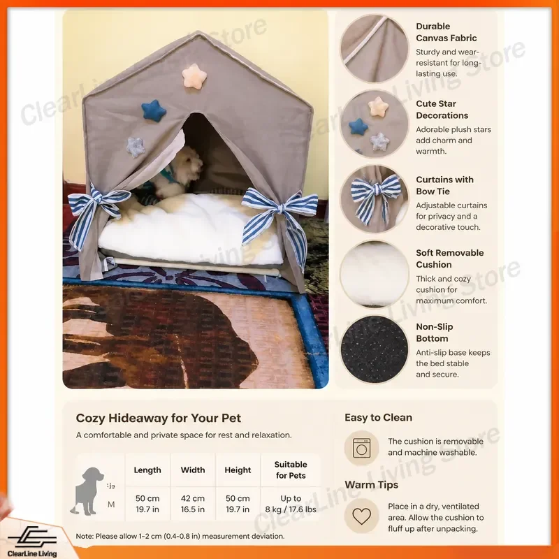 Cat Bed Indoor Enclosed Cat House Warm Plush Pet Tent Cave Nest for Kittens Cozy Winter Sleeping Bag Soft Hideaway Furniture