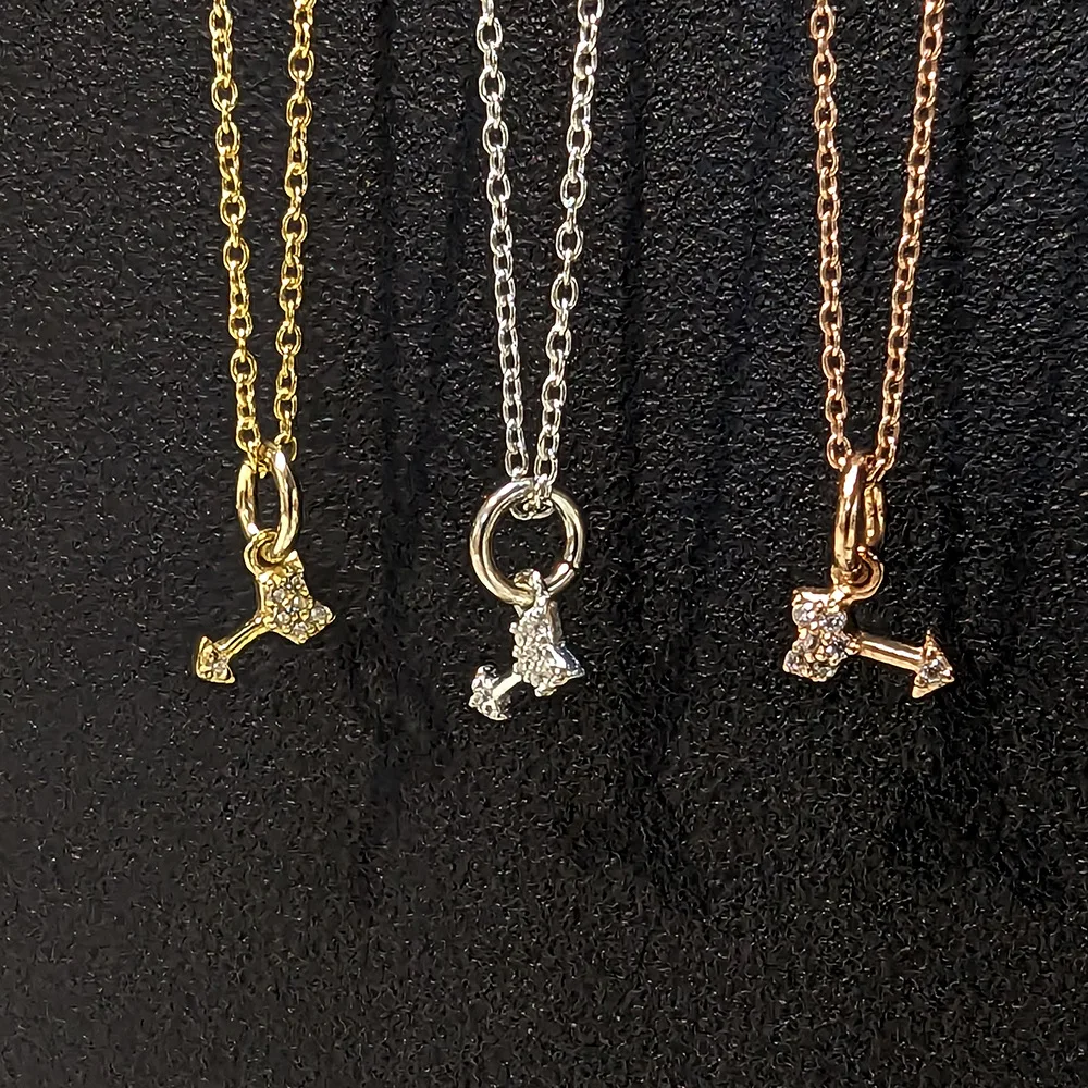 

Серия 925, серебро, стрела Купидона, микроинкрустированный цирконом, трехцветный подарок на день рождения, элегантное колье-цепочка на ключицу, ожерелье