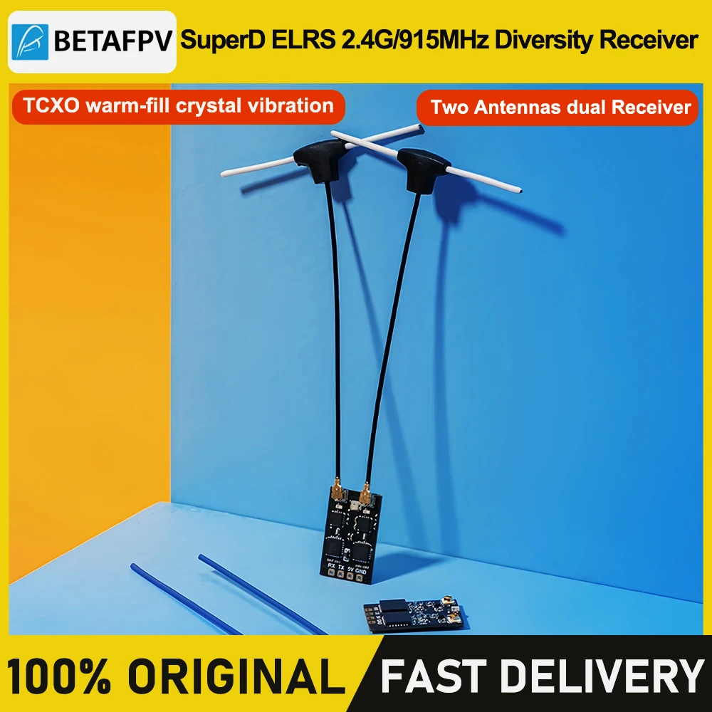 

BETAFPV SuperD ELRS 2.4G/915MHz Receiver Faraway Traveller FPV Drone Long Range Drones DIY Parts