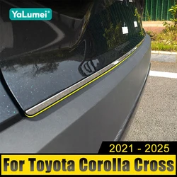 For Toyota Corolla Cross XG10 2021-2023 2024 2025 Stainless Steel Car Rear Trunk Tail Gate Door Strip Cover Trim Strip Sticker