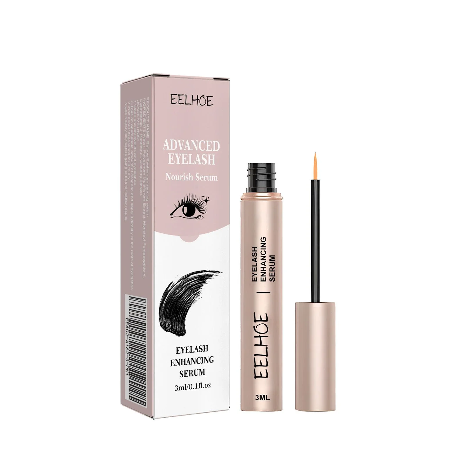 EELHOE Serum wydłużające rzęsy do wzrostu rzęs Curling Profesjonalny zagęszczacz do rzęs Esencja na porost rzęs 3ml