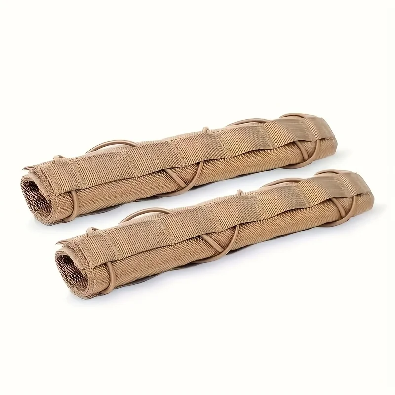 2-piece Adjustable Heat Silencer With MOLLE System, 8.66"x5.51" - Durable 500D Nylon For Air Guns, Hunting And Shooting