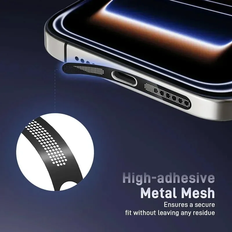 For iPhone 16 Pro Max 15 Series Mobile Phone Speaker Dust Mesh Net Cover Charging Port Protector Type-C Dust Plug Cleaning Kit view 3
