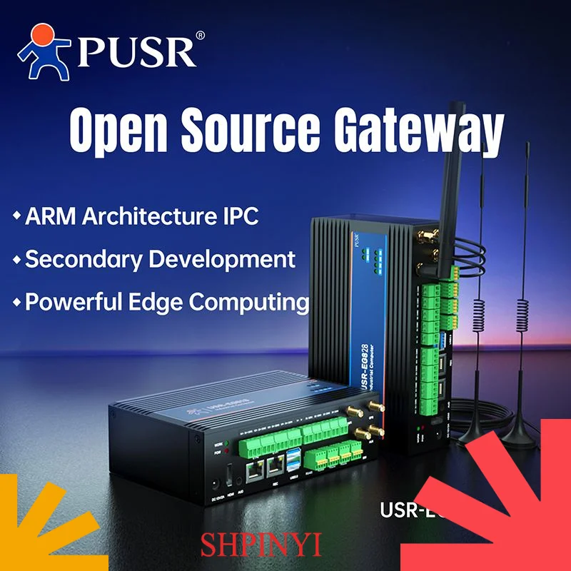 PUSR ARM embedded industrial computer Cortex-A55, 4-core 64-bit CAN, RS485, IO, Ethernet Interface USR-EG828