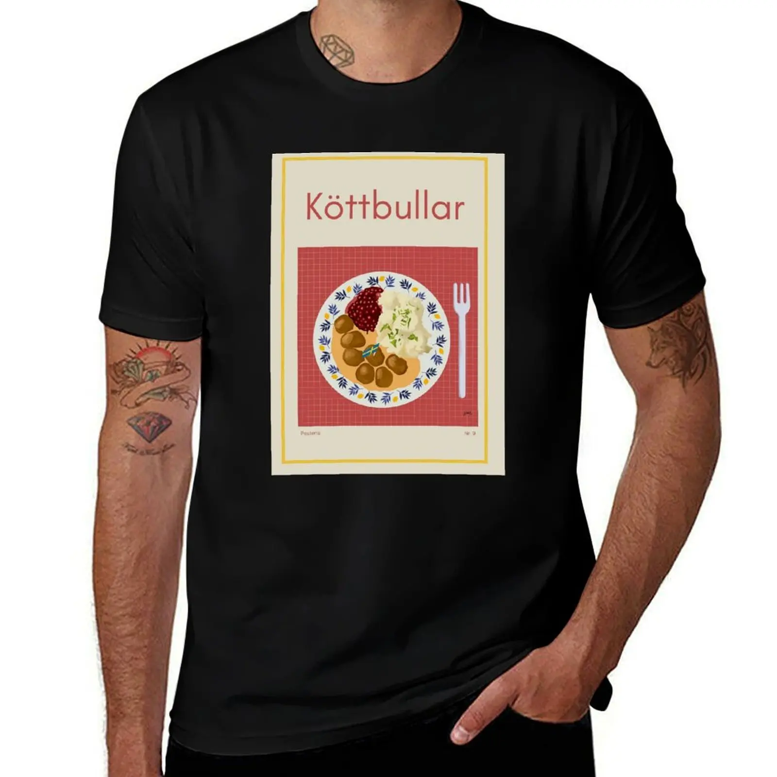 

Poster KTTBULLAR illustration with meatballs, cream sauce, cranberries and mashed potatoes T-Shirt