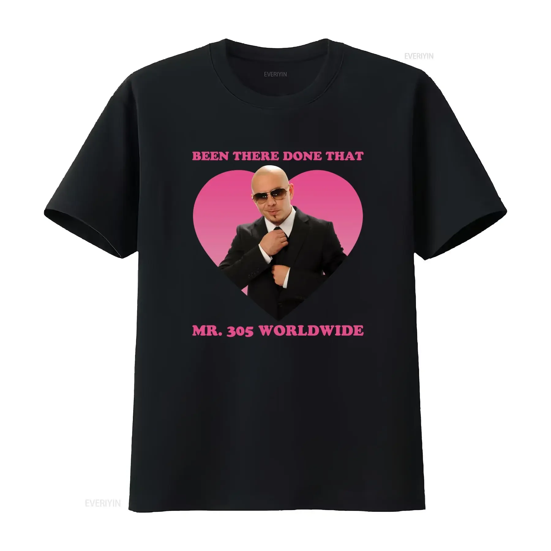 Been There Done That Mr 305 Worldwide Pitbull T Shirt vintage Washed homme Stylish Breathable Top For Everyday Wear Versatile