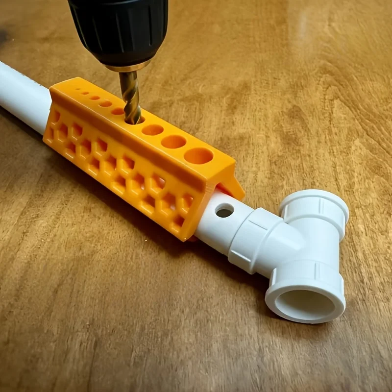 15mm ten hole drilling guide, auxiliary drill bit fixation, firmly fixed on PVC pipe, precise drilling to prevent drilling slipp