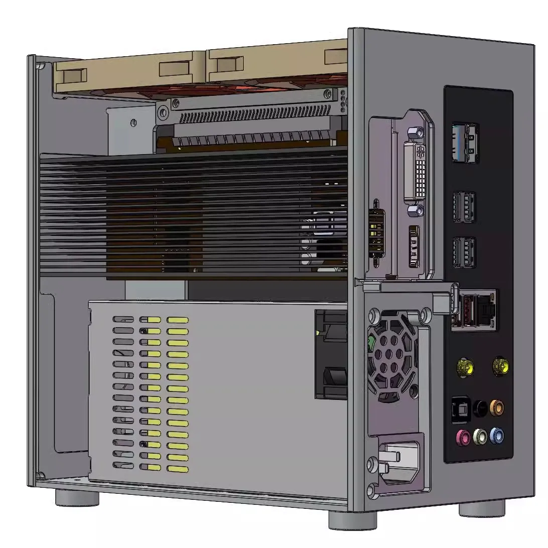 Half-height Knife Card Version V3\ 4.3L Volume All Aluminum 1U  ZS-A4DC/ITX