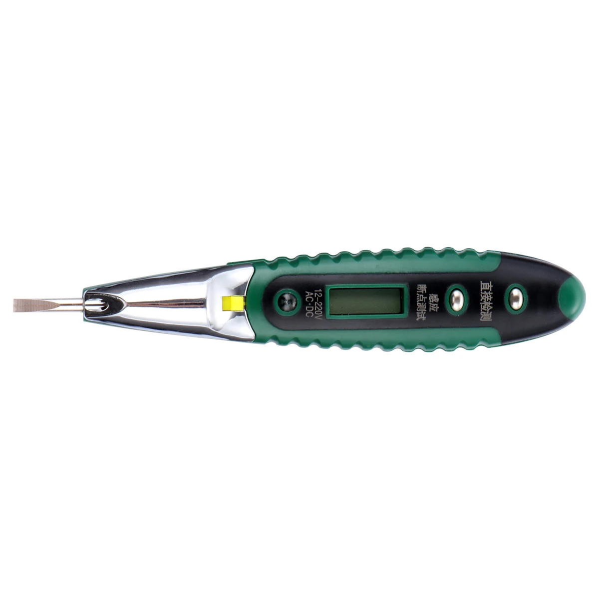

LED Digital Voltage Tester Pen Sturdy Metal Plastic Material Voltmeter 12-220V Screen Convenient Use