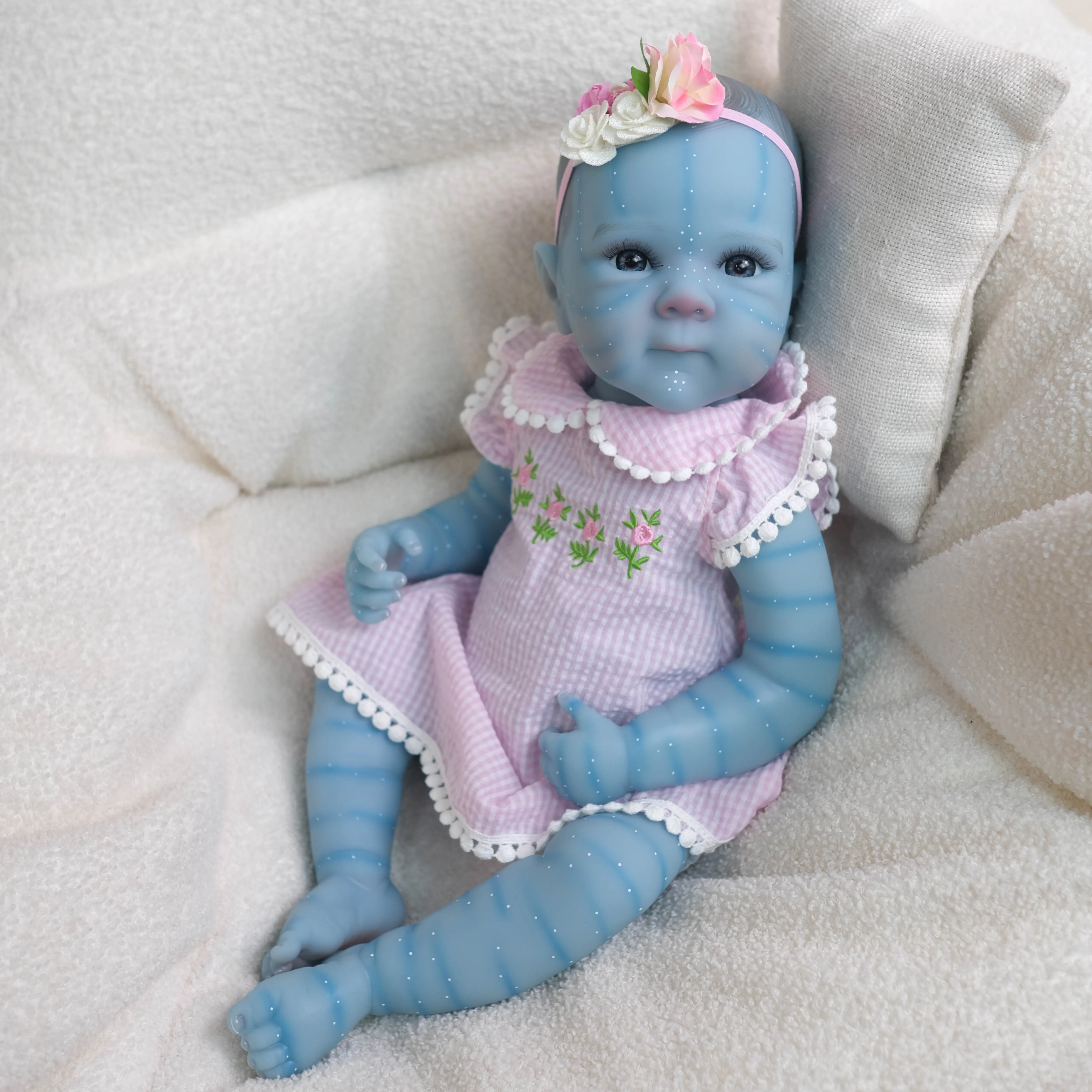 

18inch NPK Full Vinyl Bettie Doll with Hand-Drawn Hair Lifelike Cuddly Baby Realistic 3D Skin Painting And Visible Veins
