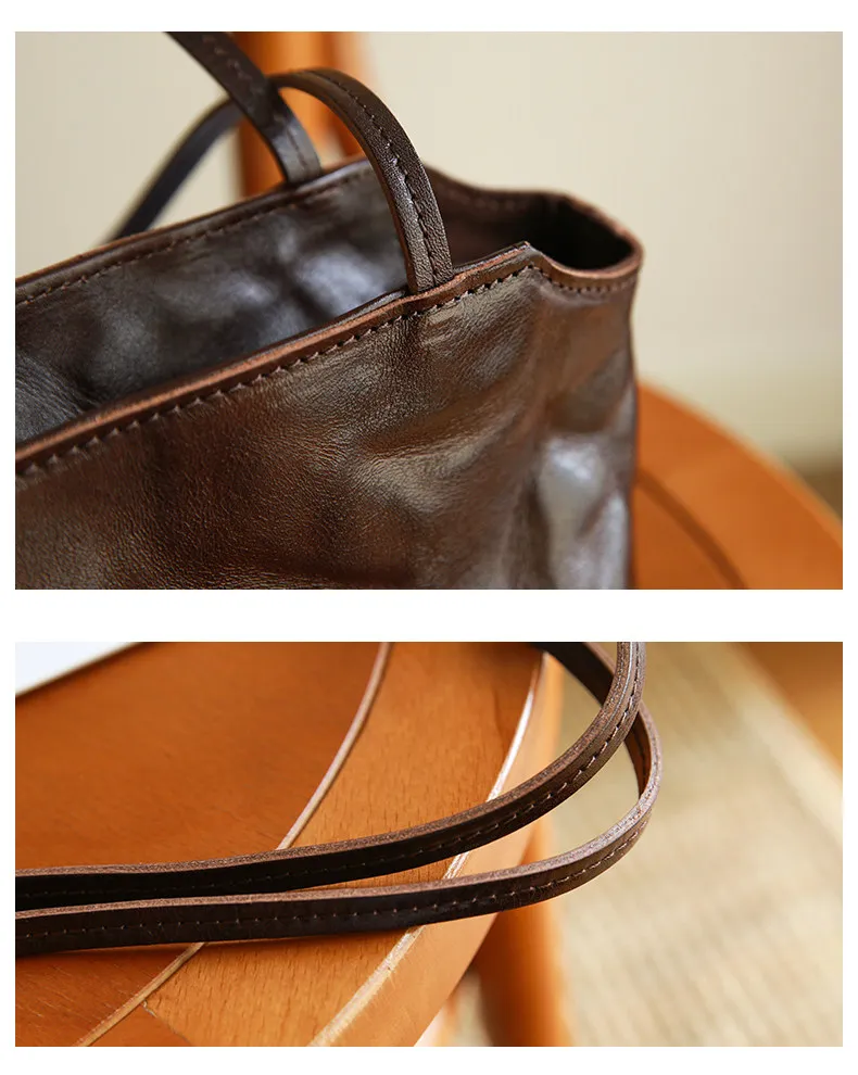 PNDME Vintage Organizer Designer Damen Schultertasche aus pflanzlich gegerbtem Rindsleder, Wochenendtasche, Partytasche, luxuriöse Echtleder-Unterarmtasche – Detail 4