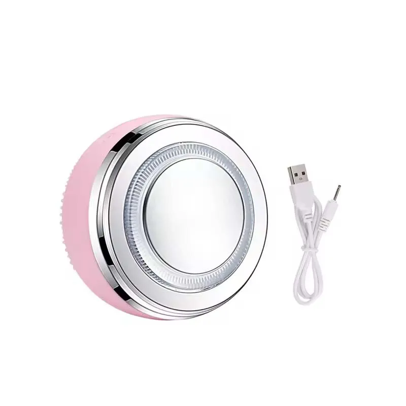 Mini Electric Silicone Face Cleaning Brush Spa Ultrasonic Face Scrubber Massager Sonic Vibrating Facial Cleansing Brush