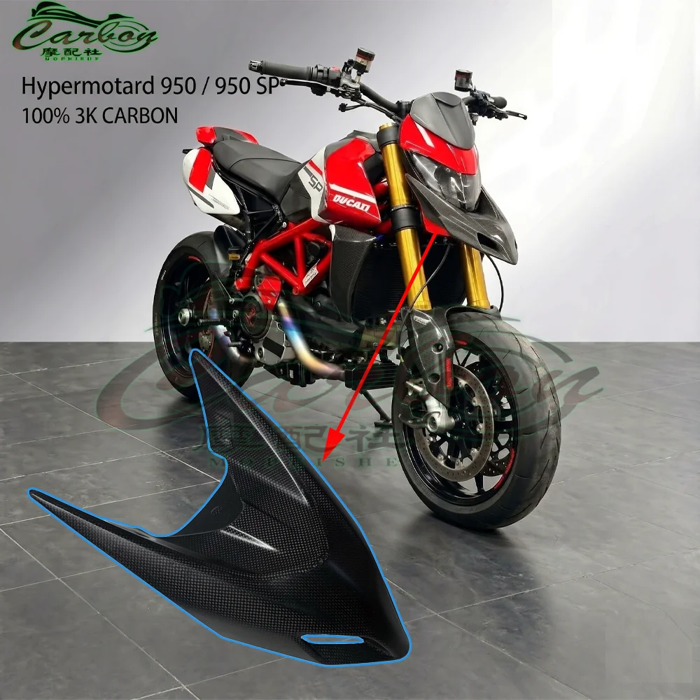 For MOTO Hypermotard950/SP Carbon brazing bird beak headlight lower panel modification %1003K accessories appearance guide cover