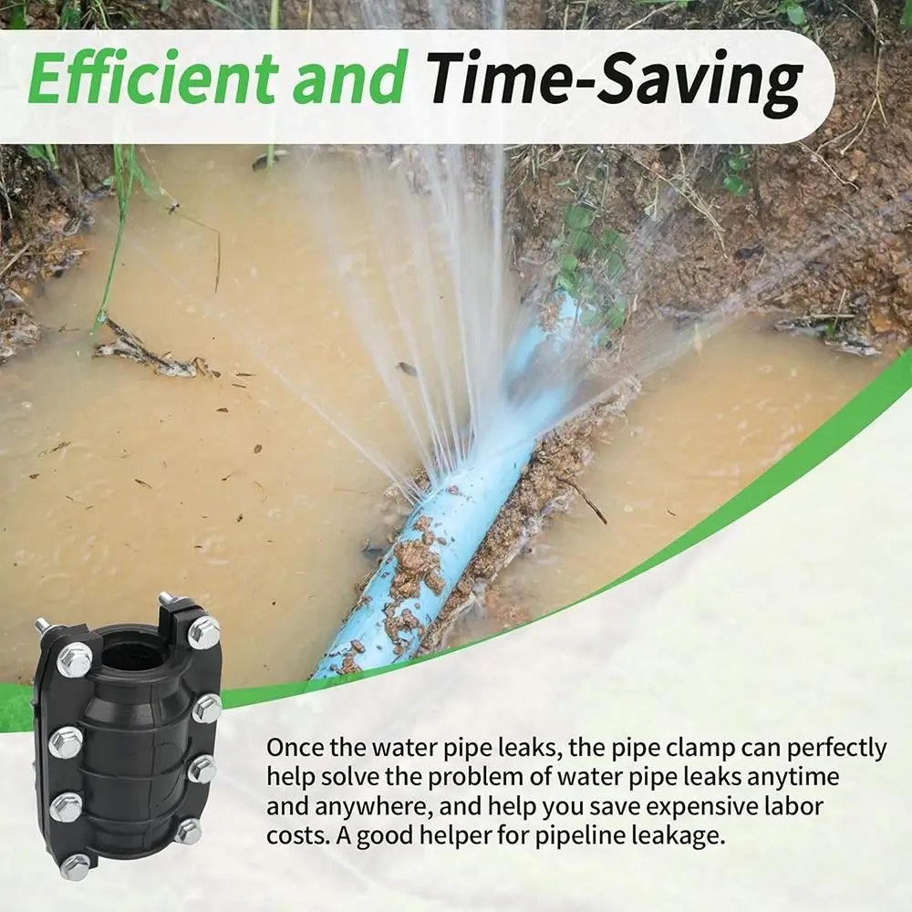 

Professional Durable Water Pipe Clamp Universal 3/4 inch Pipe Repair Kit Emergency Iron Repair Clamp