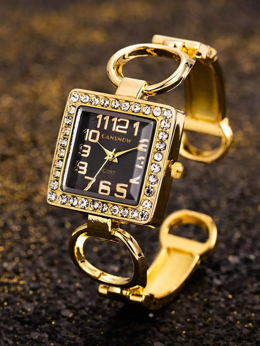 1pc Women's Luxury Bracelet Watch, Elegant Quartz Watch, Retro & Unique Bracelet