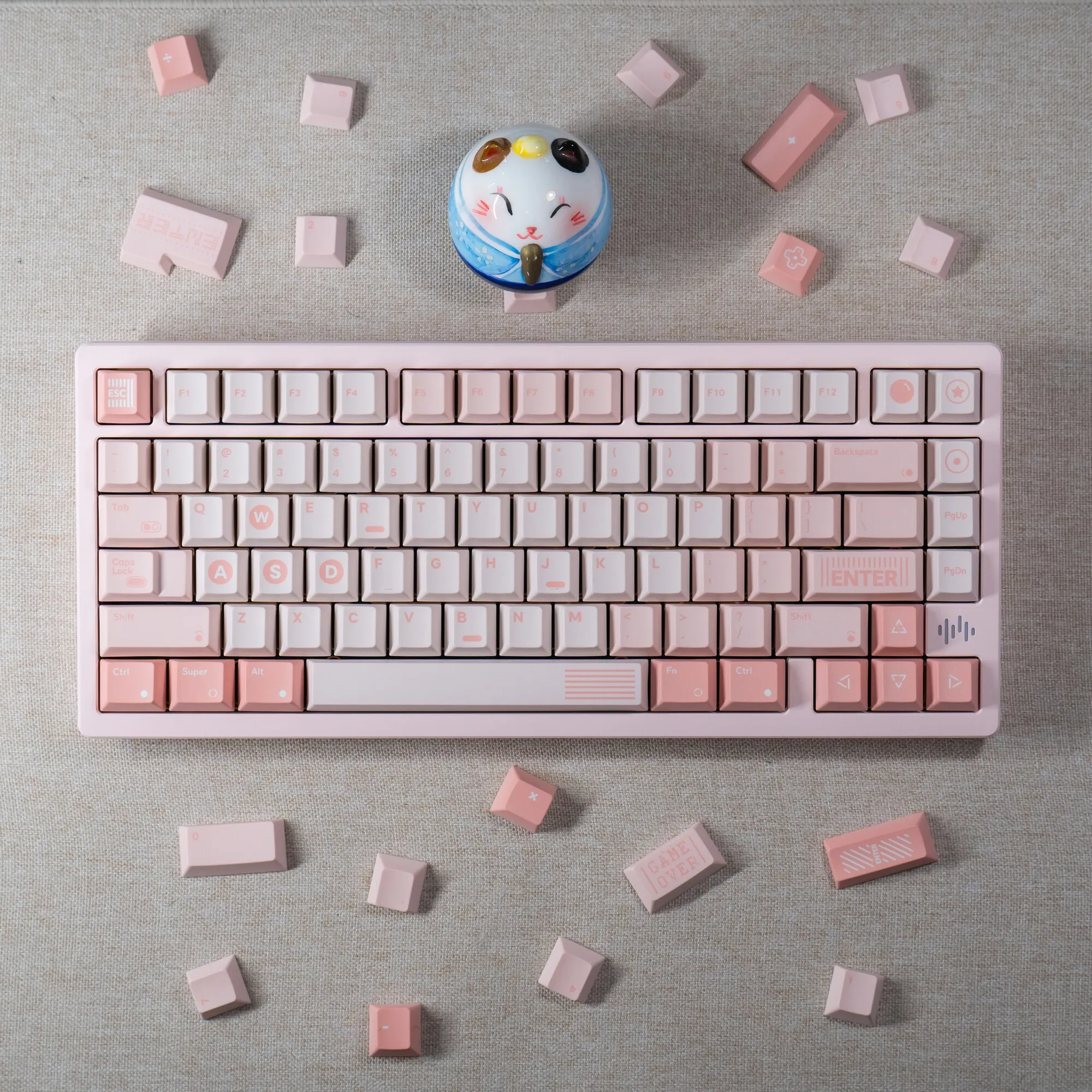 Retro 1989 Keycaps Cherry Profile PBT Dye-Sublimation Custom Classic Retro Gaming Console Style 143-Key Full Set