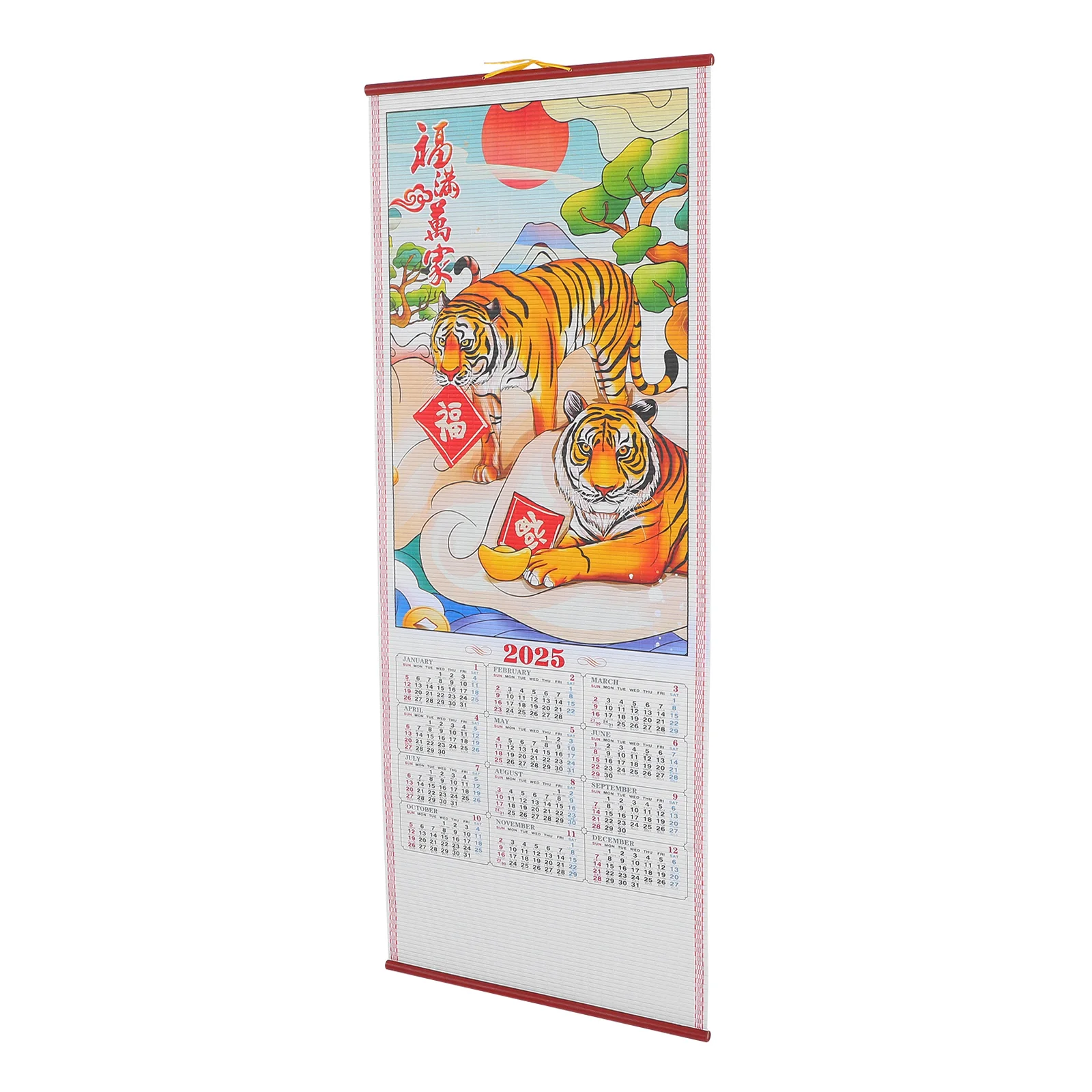 

Hanging Scroll Calendar Wall Monthly Year Holiday Traditional Large Chinese Office