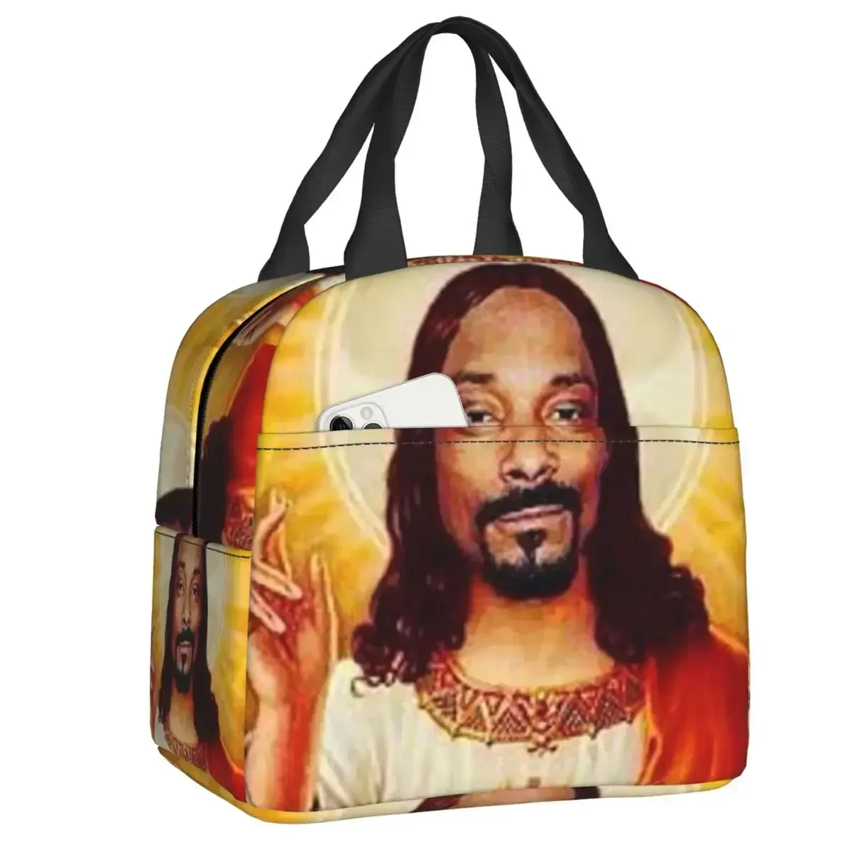 Insulated Lunch Bag for Women Waterproof American Music Rapper Cooler Thermal Lunch Box