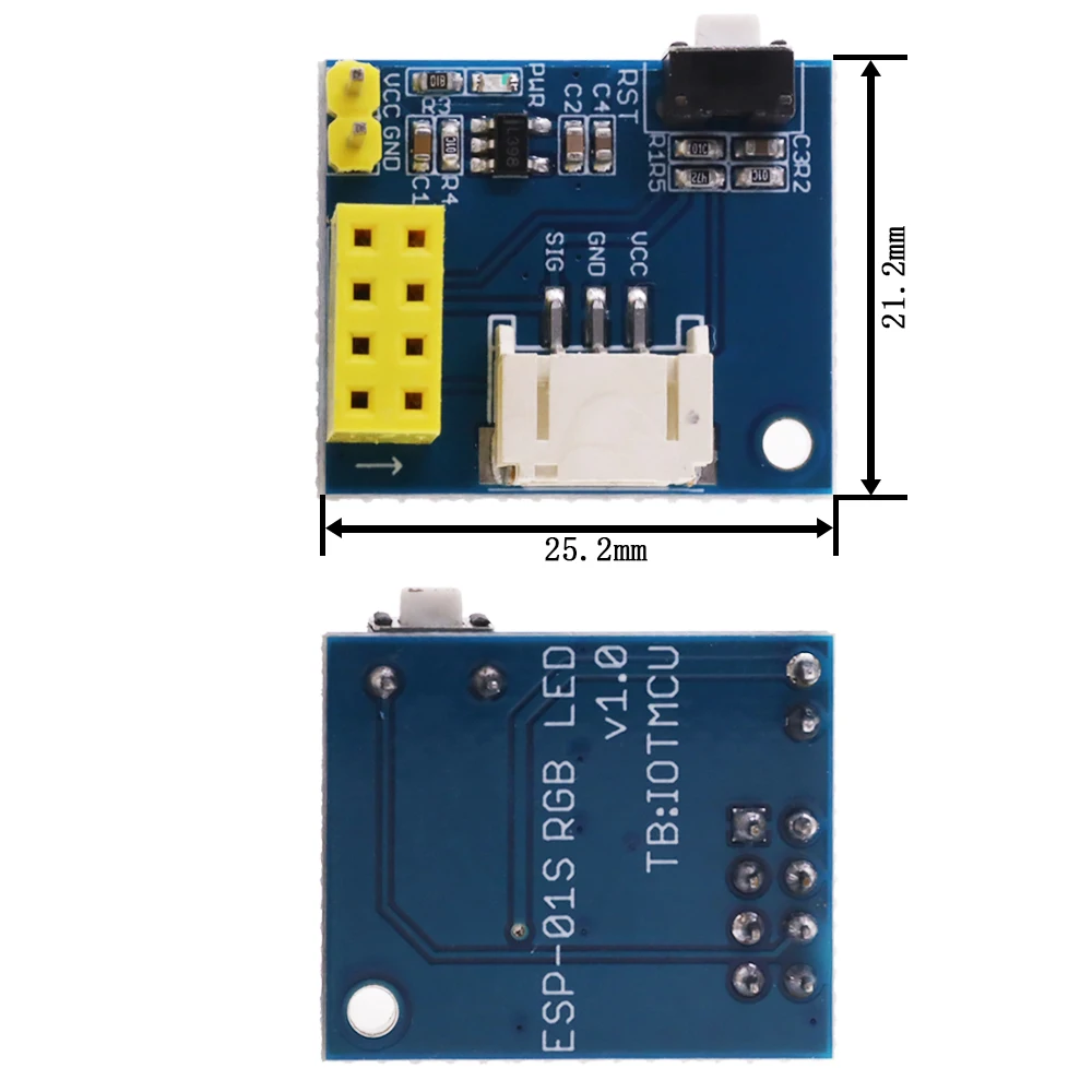 ESP8266 ESP-01 ESP-01S RGB LED Controller Module for Arduino IDE WS2812 WS2812B 16 Bits Light Ring Smart Electronic DIY Kit