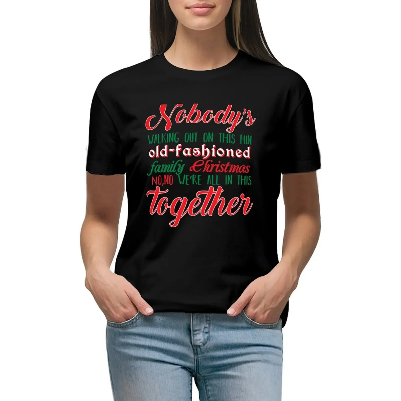 

Nobody's Walking Out T-Shirt tops summer top animal print heavyweights graphic t-shirts for Women