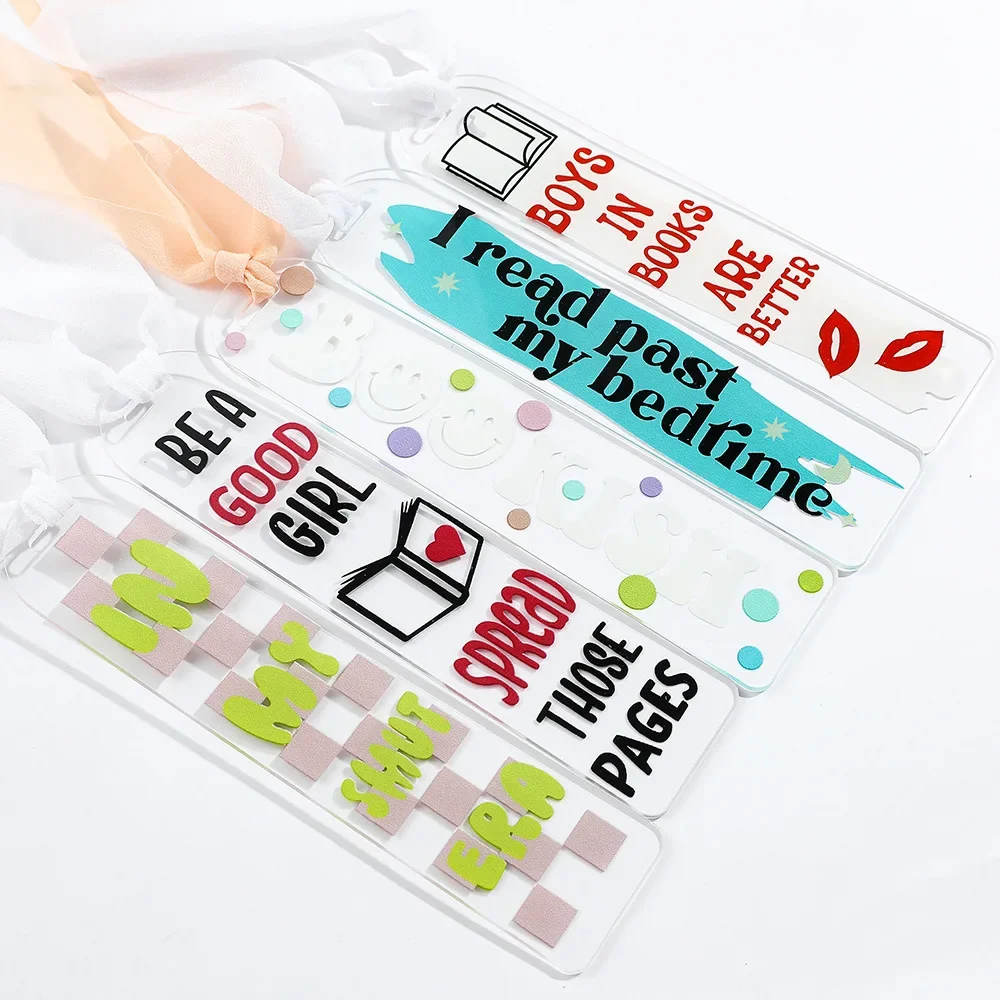 

Acrylic Bookmarks Transparent Bookmark Durable Reading Accessories DIY Aesthetic Stationery Book Lover Gifts School Supplies